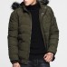 Mens Winter Thick Warm Detachable Hooded Padded Jacket Parka Mens Winter Thick Warm Detachable Hooded Padded Jacket Parka