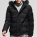 Mens Winter Thick Warm Detachable Hooded Padded Jacket Parka Mens Winter Thick Warm Detachable Hooded Padded Jacket Parka