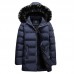 Mens Warm Cotton Padded Jacket Furry Hooded Insulated Winter Parka Mens Warm Cotton Padded Jacket Furry Hooded Insulated Winter Parka