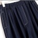 Mens Comfy Loose Breathable Elastic Waist Solid Color Cotton Jeans Pants Mens Comfy Loose Breathable Elastic Waist Solid Color Cotton Jeans Pants