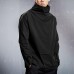 Mens Casual High Collar Fit Solid Color Long Sleeve T-shirts Mens Casual High Collar Fit Solid Color Long Sleeve T-shirts