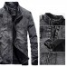 Mens Winter Vintage Stylish Stand Collar Fleece Lining Warm Denim Jacket Mens Winter Vintage Stylish Stand Collar Fleece Lining Warm Denim Jacket